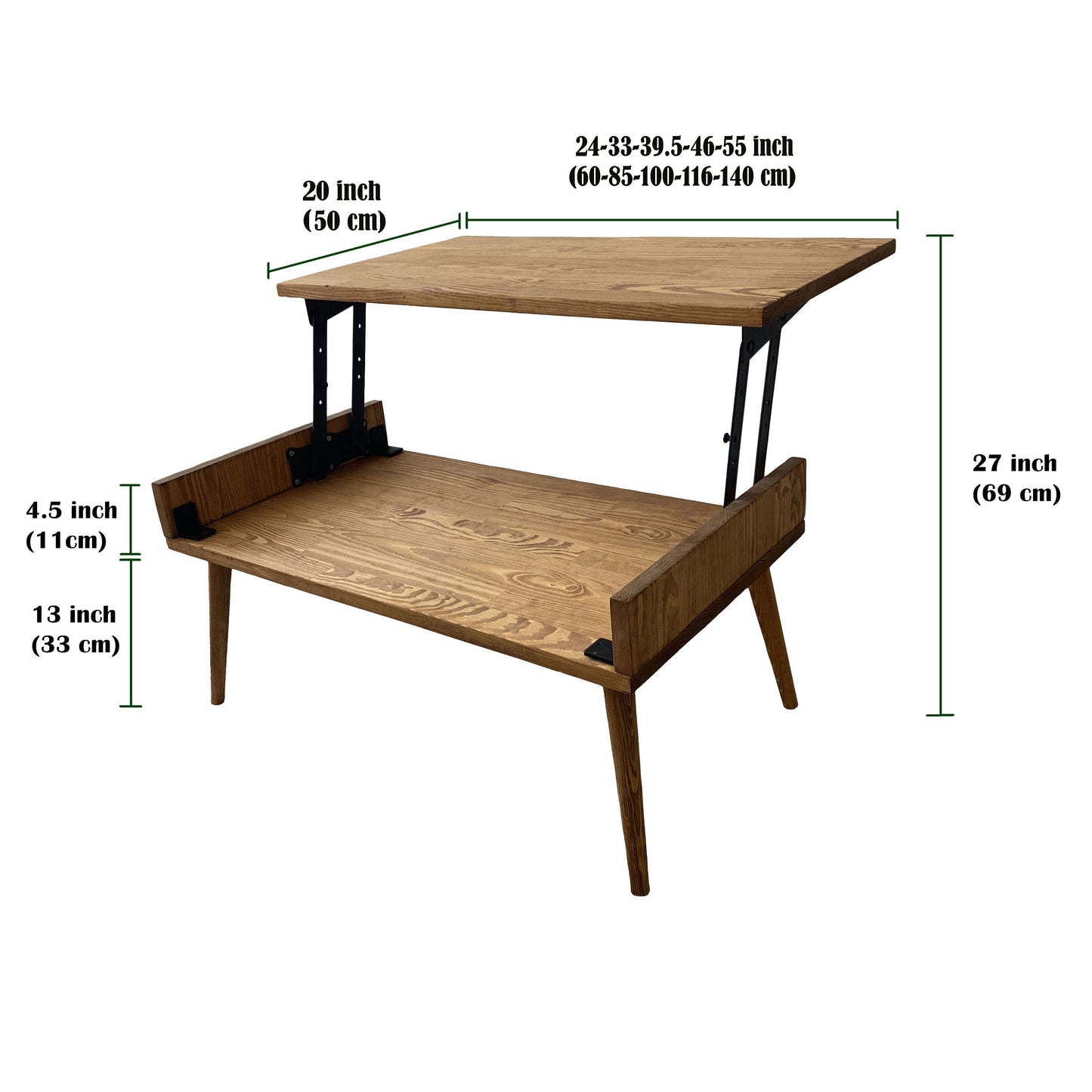 Lift Top Coffee Table with Storage, Small Space Saving Wood Table for Living Room