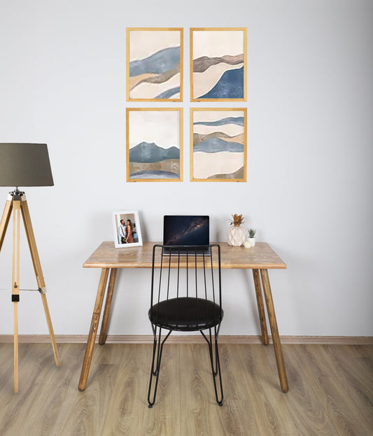 Office Desk, Small Standing Desk, Minimalist Wood Desk, Solid Wood Table
