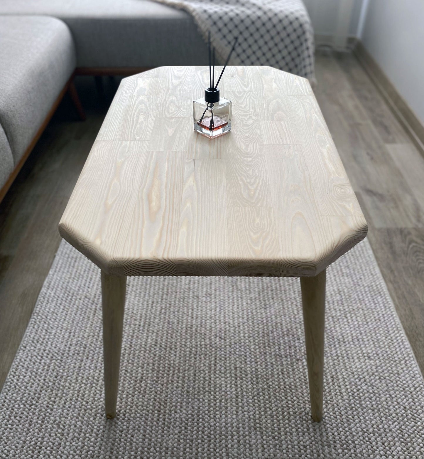 Customizable Solid Wood Coffee Table, Non-Toxic Unfinished Table