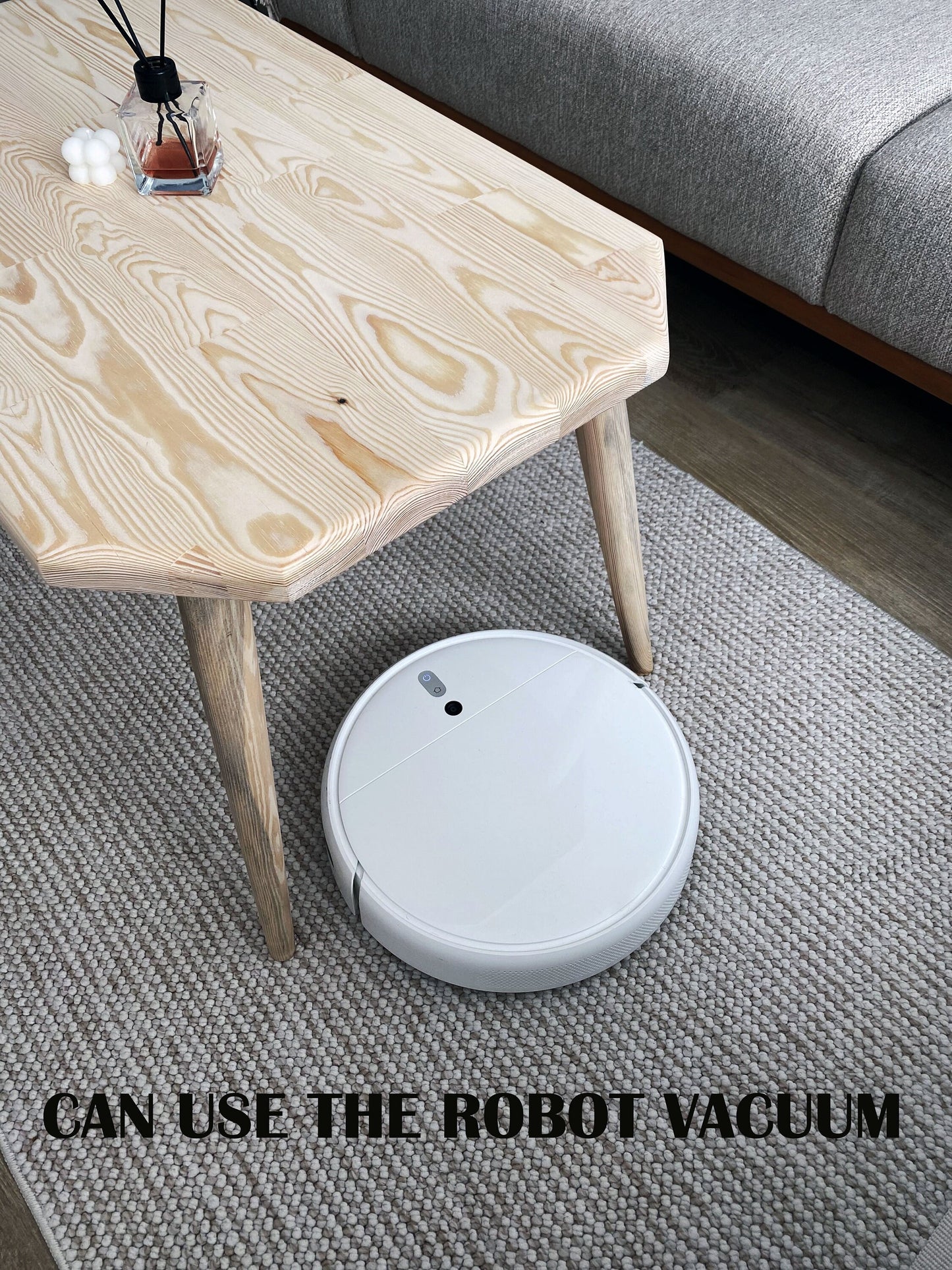 Customizable Solid Wood Coffee Table, Non-Toxic Unfinished Table