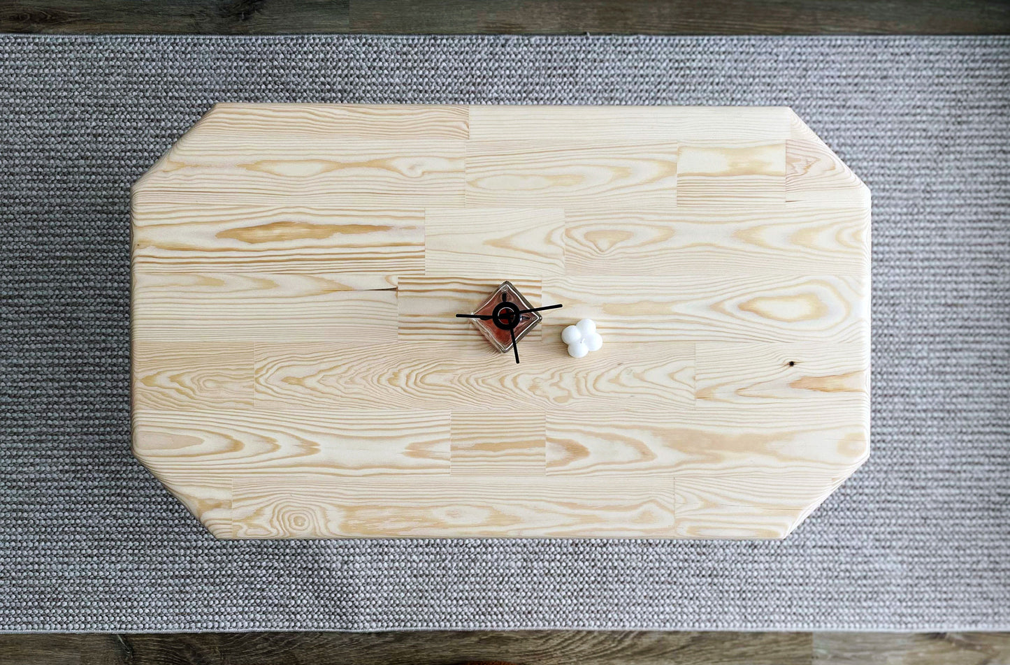 Customizable Solid Wood Coffee Table, Non-Toxic Unfinished Table